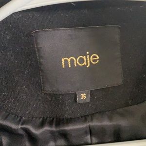 black coat Maje model H12 Sitcom